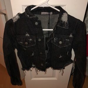 NWT CarMar distressed jean jacket! Purchased at LF